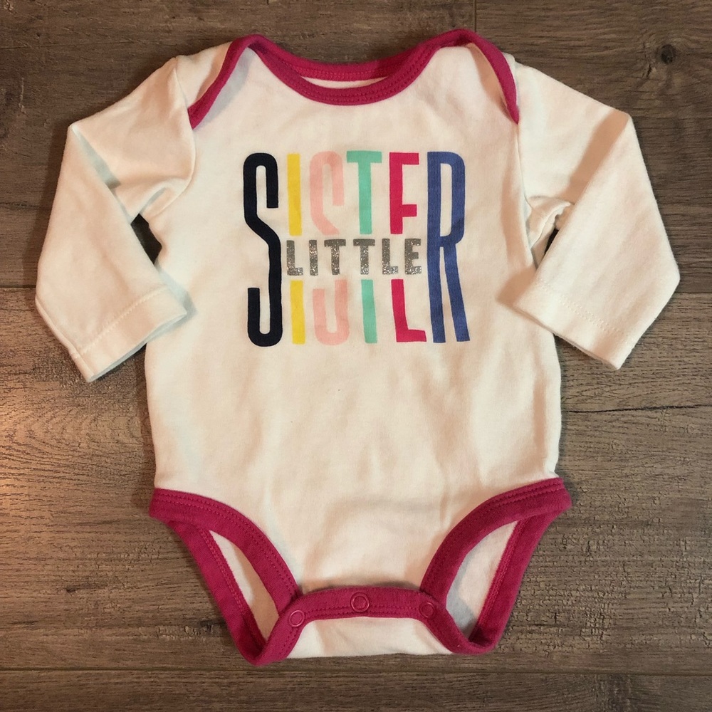 Carter’s Baby Girl Little Sister Onesie 3 Months